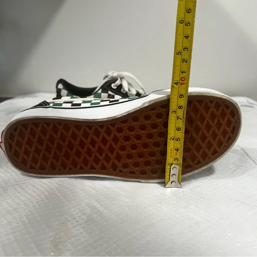 Vans Ward Checkerboard Sneakers Green and Black, Youth Sz 3.5 - Picture 10 of 12